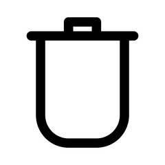 Trash bin delete remove line ui icon