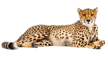 Obraz premium Cheetah clearly photo on white background ,