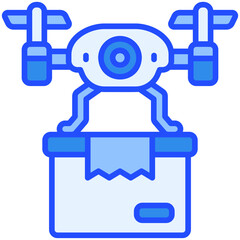 drone Blue Color Icon