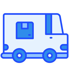 delivery van Blue Color Icon