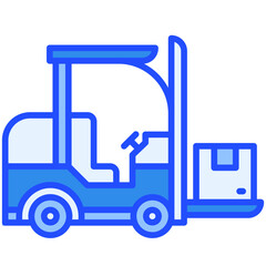 forklift Blue Color Icon