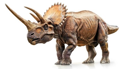 Fototapeta premium Ceratopsian clearly photo on white background , 