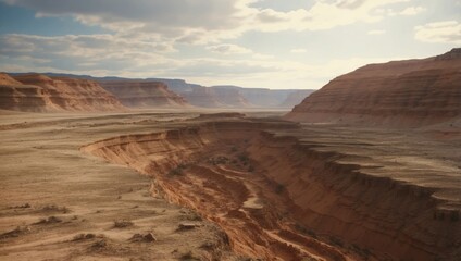 Naklejka premium HighDefinition C Horizon Revealed in a D Rendered Earth Excavation.