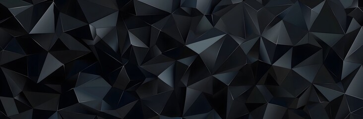 Abstract Black Low Poly Geometric Background