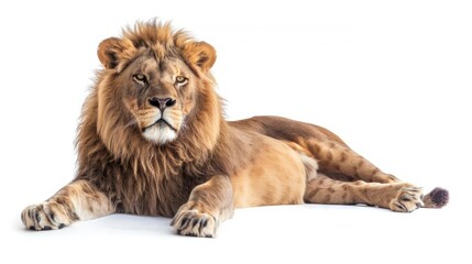 Obraz premium Cave Lion clearly photo on white background , 