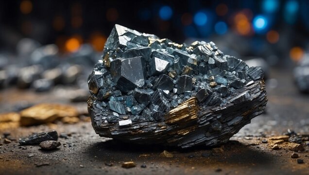 Galena Mineral in Sharp Focus A Study of Resilient Lead Ore.