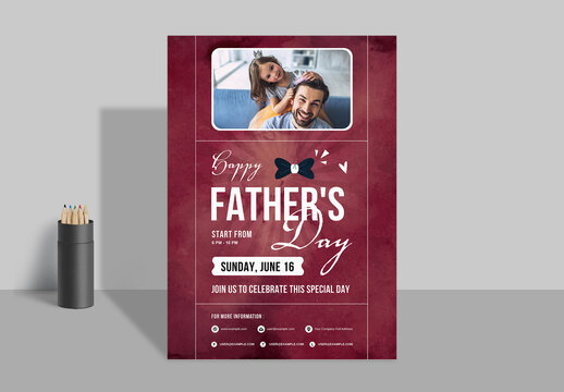 Fathers Day Flyer Layout Design Template