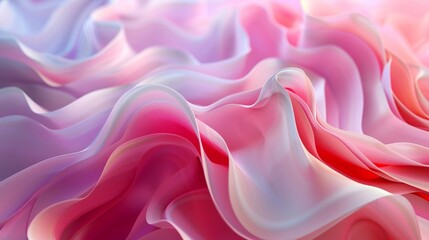 Obraz premium Abstract pink and white waves of color blending beautifully
