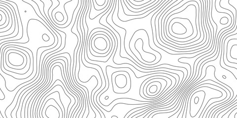 Abstract topography contour map background design .modern design with white background and black wave lines .geography contour map linear background vector illustration .