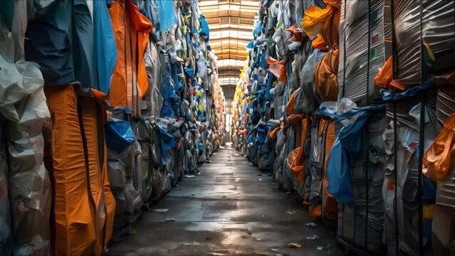 The Environmental Impact of Fast Fashion: Excessive Waste and Lack of Recycling. Concept Sustainable Fashion, Recycling Practices, Environmental Impact, Fast Fashion Waste, Eco-Friendly Manufacturing