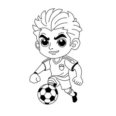 Sketch soccer kids