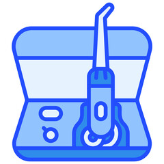 dental irrigator Blue Color Icon