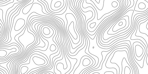 Abstract topography contour map background design .modern design with white background and black wave lines .geography contour map linear background vector illustration .