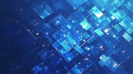 四角の幾何学模様テクスチャー、青14