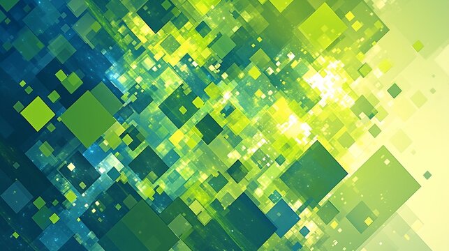 四角の幾何学模様テクスチャー、緑18