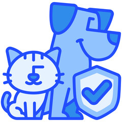 Pet Insurance Blue Color Icon