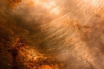 Scratched Copper Metal Texture Background