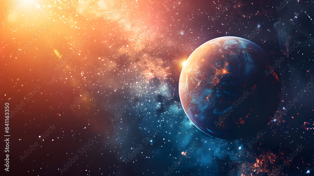 Canvas Prints abstract planets and space background