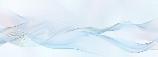 Obraz premium Light blue and white background, flowing lines, soft gradient texture