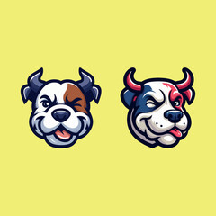 a mascot bull dog head