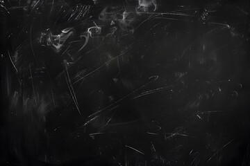 Dark Black Chalkboard Background With Smoke And Dust