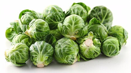 Fototapeta premium The Gemmifera variant of cabbage - Brassica oleracea - can be harvested, cooked, and added to dishes.