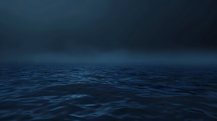 Fototapeta premium Minimalist Dark Blue Ocean at Night