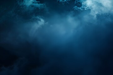 Fototapeta premium Dark Blue Sky with Clouds Gradient Blur