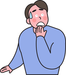 Man with shock action