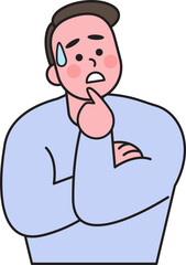 Man with shock action