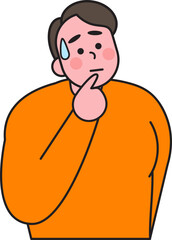 Man with shock action