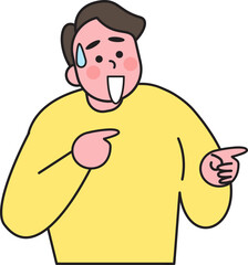 Man with shock action