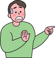 Man with shock action