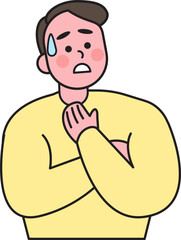 Man with shock action