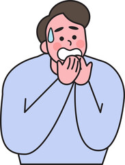 Man with shock action