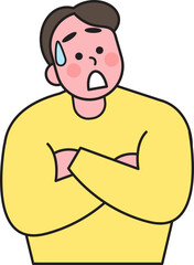 Man with shock action