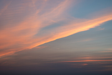sunset sky with clouds