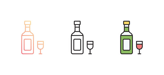 Champagne icon design with white background stock illustration