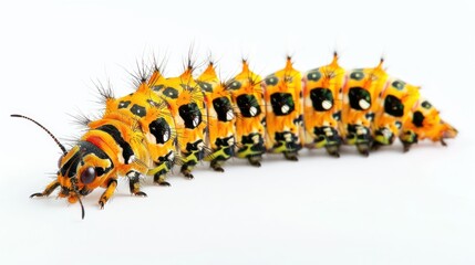 Obraz premium Caterpillar clearly photo on white background , 