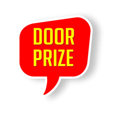 doorprize with transparent background red color 