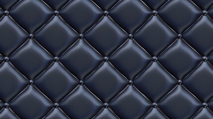 Elegant Dark Blue Quilted Leather Texture