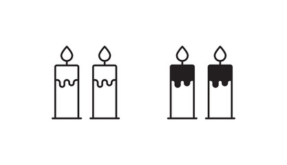 Candles icon design with white background stock illustration