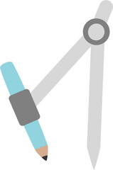 Back to school element vector flat illustration. School stationary