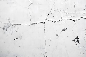 Obraz premium Grunge White Wall Texture With Cracks