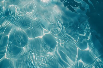 Fototapeta premium Light Blue Water Texture With Reflection