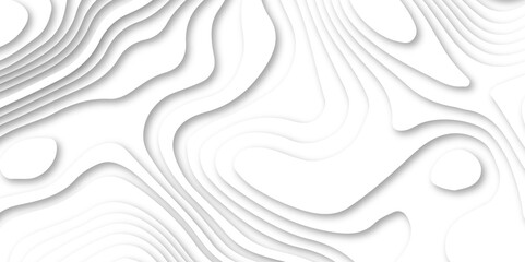 Abstract white color papercut realistic decoration background design. modern white 3d luxury papercut wave line pattern background. geometry wallpaper, banner, poster vector illustration .