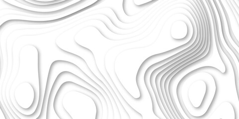 Abstract white color papercut realistic decoration background design. modern white 3d luxury papercut wave line pattern background. geometry wallpaper, banner, poster vector illustration .