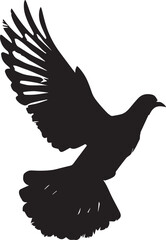 silhouette of a flying bird