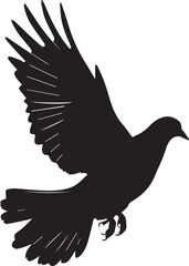 silhouette of a flying bird