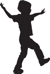 silhouette of a child